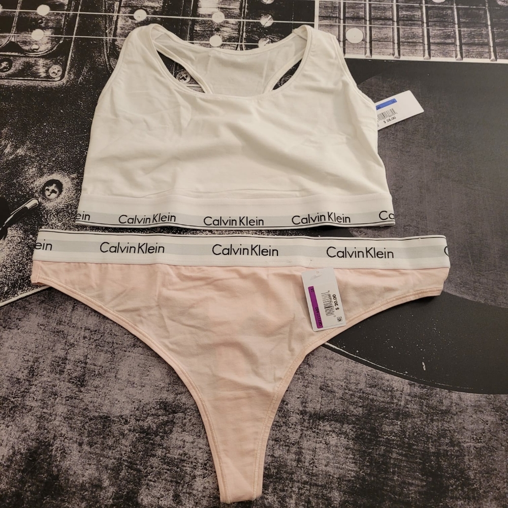 NWT Calvin Klein Bralette & Thong Set
